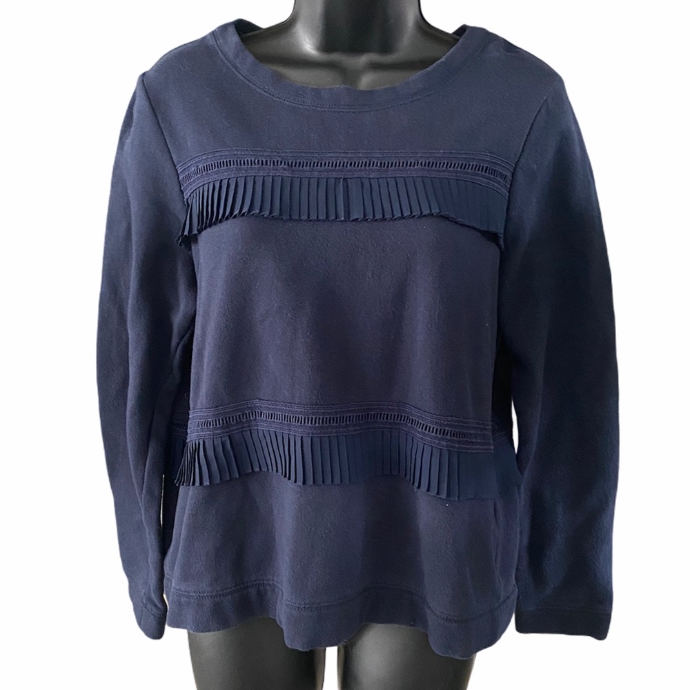 🤍3/$30 Banana Republic Ruffle Navy Sweatshirt S